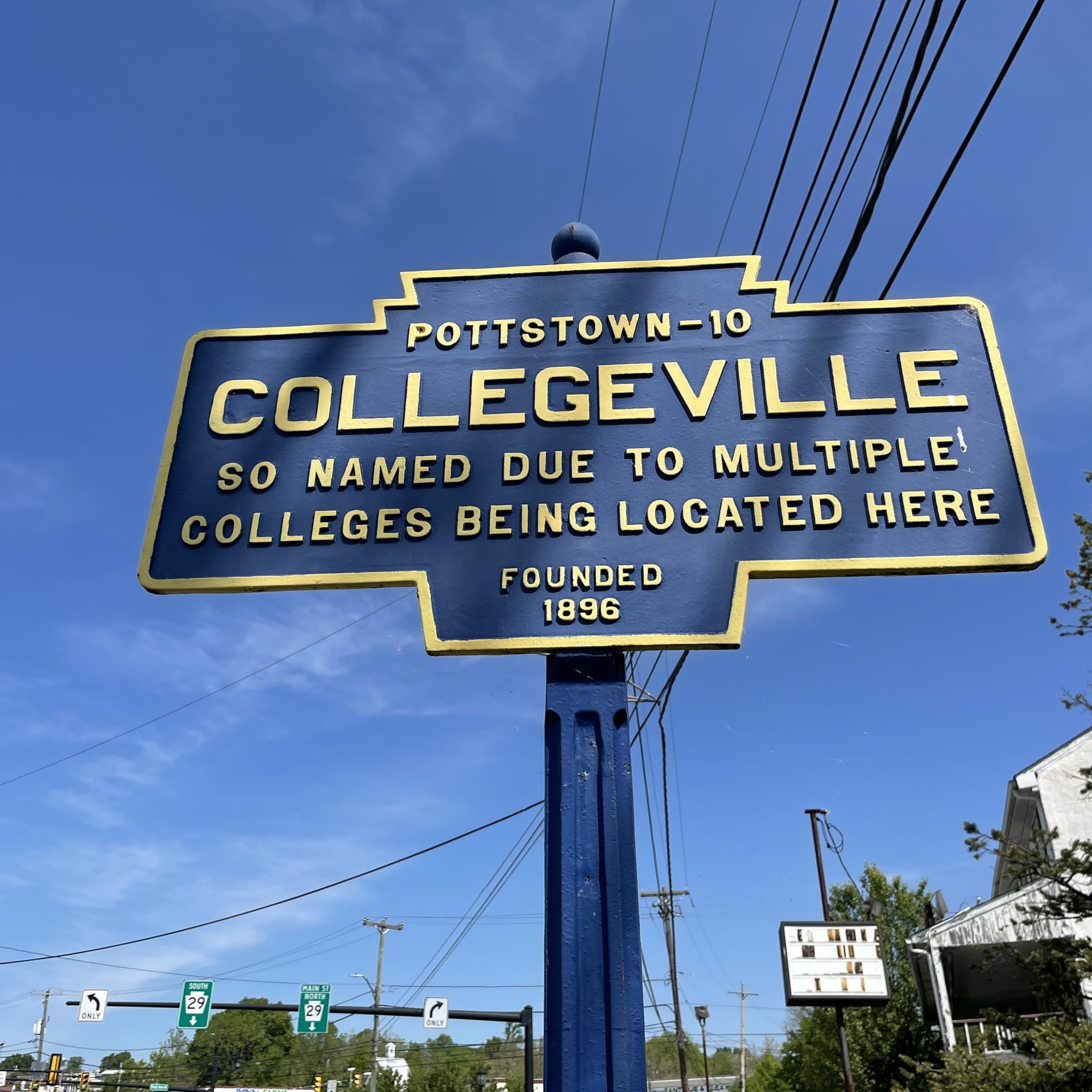 Collegeville_PA_Keystone_Marker_on_Main_Street_WB Maids in Collegeville, PA